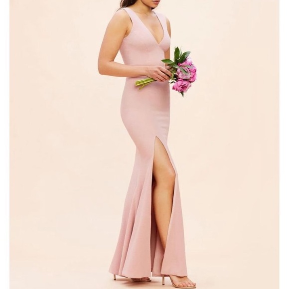 Dress The Population Sandra Blush Sleeveless Gown Dress - Picture 7 of 15